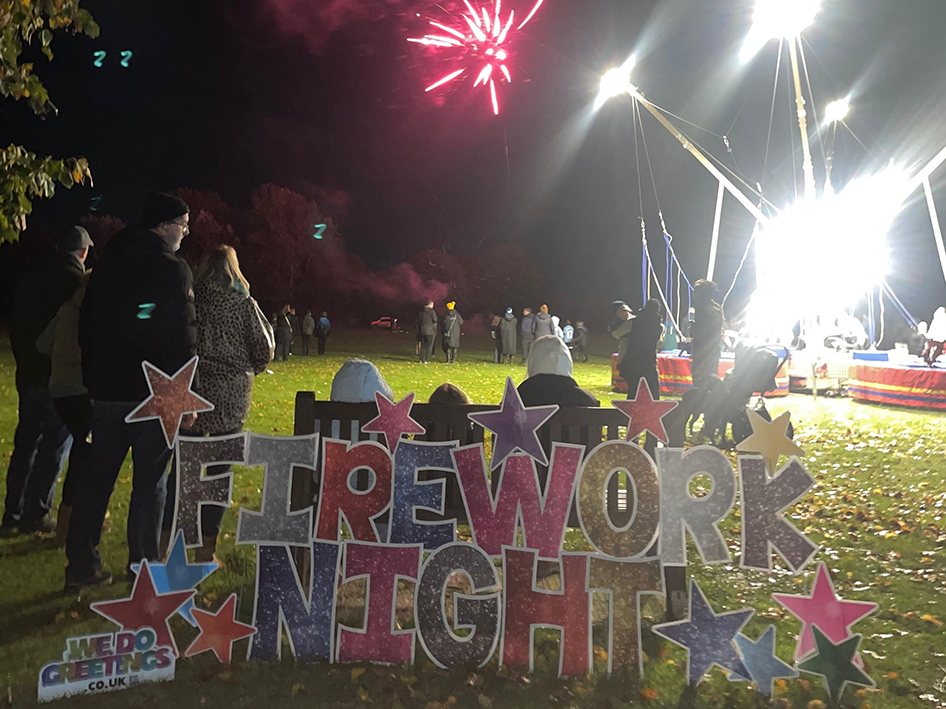 Firework Night display outdoors at night